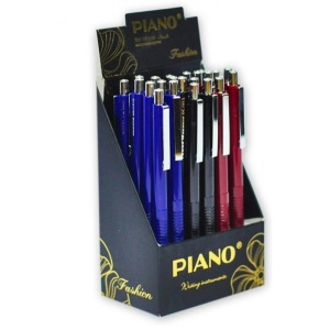 Pix PIANO cu mecanism, vârf 0.7mm, corp color, Albastru PS-003