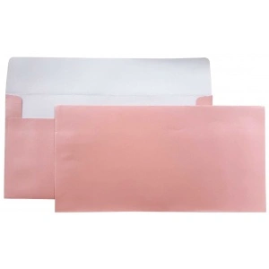 Plic color DL CNX, roz metalizat, 120g/mp, 110x220mm, autoadeziv, set 10 buc