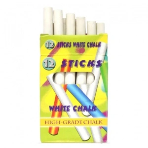 Set cretă albă rotundă, 12/set