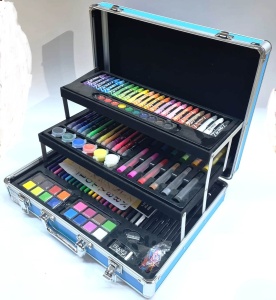 Set rechizite scolare - 158 piese cutie metalica