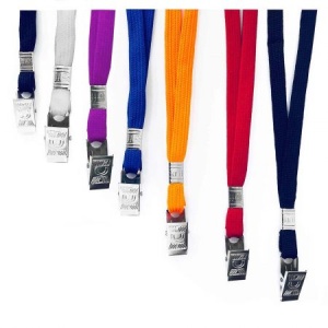 Snur textil cu clips metalic pentru ecuson