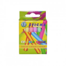 Cretă colorată rotundă, set de 12 bucăți