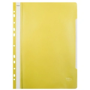 Dosar cu sină Noki, plastic, galben, multiperforatii pentru arhivare, colturi rotunjite, set 25 buc