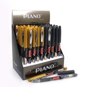 Pix PIANO fără mecanism cu capac si clips, varf 0.7mm, Albastru PT-277