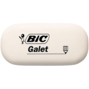 Radiera Bic Galet 927866, ovala, 58x28x13mm, alb