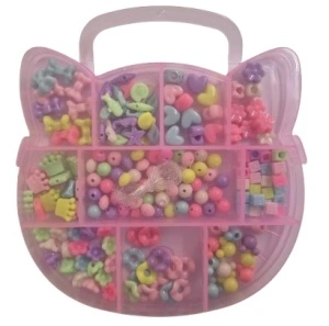 Set bratari craft, forma pisicuta, 11 compartimente