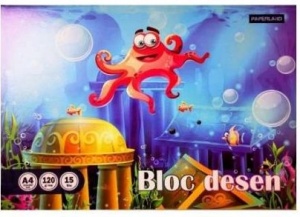 Bloc desen, A4, 300 GR, 15 file