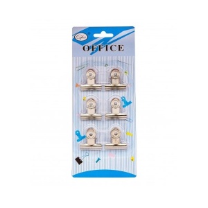 Clipsuri metalice Office Cover A1025, 28mm, argintii, blister 6 buc