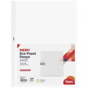 Folie de protectie Noki 4830-ECO, A4, portret, 40 microni, plastic, transparent, set 100 buc