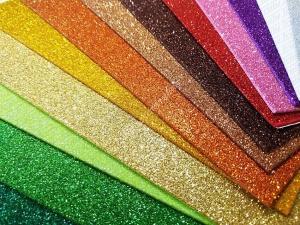 Hârtie buretată cu sclipici, A4, 2 mm, 10 culori / set