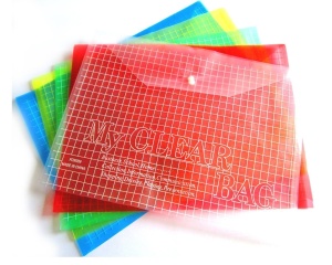 Mapa cu buton transparentă 35 X 25 cm