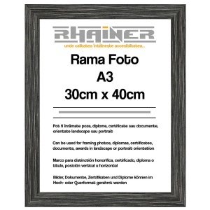 Rama foto Madrid antracit A3