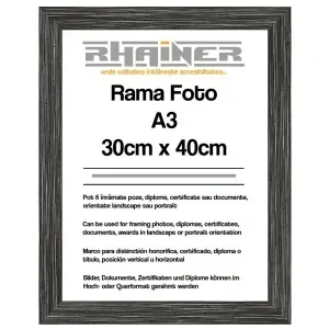 Rama foto Madrid antracit A3