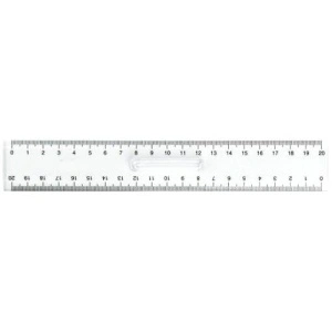 Riglă plastic, 20 cm