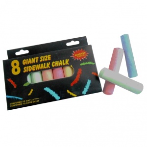 Cretă colorată groasă, pentru asfalt, 8 culori