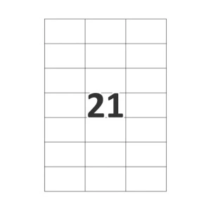 Etichete autoadezive, A4 - 21 / A4