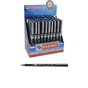 Pix PIANO fără mecanism cu capac și clips metalic, varf 0.7mm, Albastru PT281