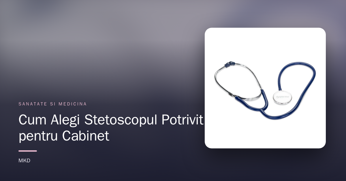 Cum Alegi Stetoscopul Potrivit pentru Cabinet