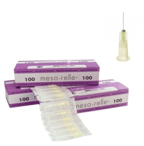 Ace mezoterapie Meso-Relle 30G, galben, 0,30x4 mm, 100 bucati