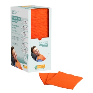 Bavete Stomatologice in cutie tip Dispenser - 125 buc, ORANGE