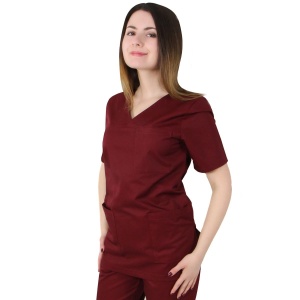 Bluza medicala cu 3 buzunare aplicate - GRENA - Img 3