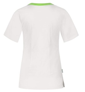 Bluza medicala dama Paola Alb-Verde - Img 3
