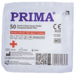 Comprese sterile tifon 10x10cm, 50/plic