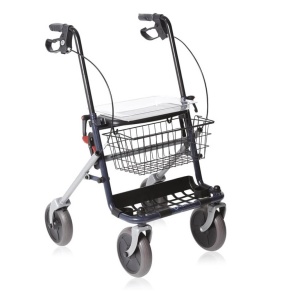 Rolator din otel vopsit, cu 4 roti, sezut si cos - RP689