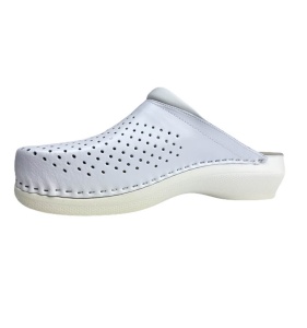 Saboti medicali, unisex, din piele, alb, Leon PU100 - Img 3