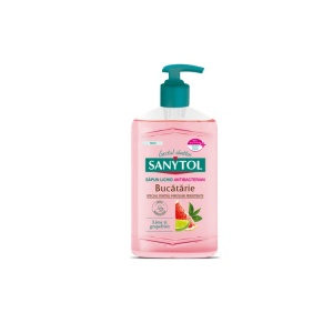 SANYTOL Sapun Lichid Antibacterian Bucatarie – Grapefruit & Lime, 250 ml