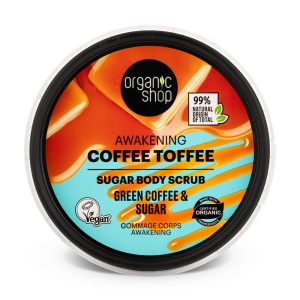 Scrub de corp Organic Shop cu cafea verde si zahar 250 ml - Img 3