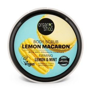 Scrub de corp pentru fermitate cu lamaie si menta Organic Shop Lemon Macaron 250 ml - Img 3