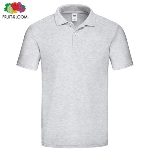 Tricou Bumbac Original Polo Fruit of the Loom - Heather Grey 185gr