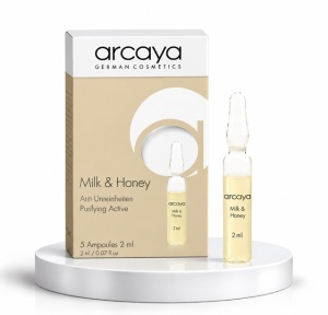 Arcaya Milk & Honey - Fiole cu miere pentru ten mixt, gras si cu imperfectiuni, 5 buc x 2 ml