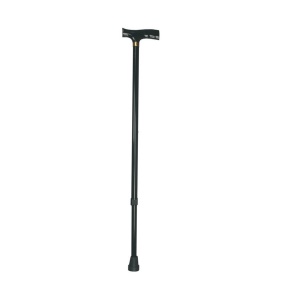 Baston reglabil din aluminiu, maner lemn, RP147