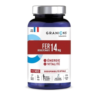 Fier bisglicinat, 60 capsule vegetale- Granions Franta - Img 1