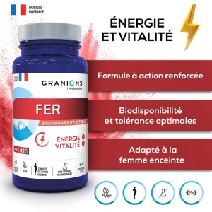Fier bisglicinat, 60 capsule vegetale- Granions Franta - Img 2