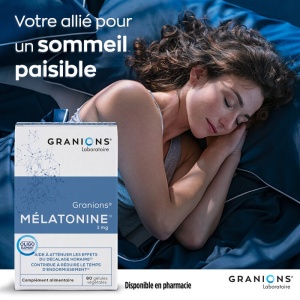 Melatonina 1mg, 60 capsule vegetale- Granions Franta - Img 3
