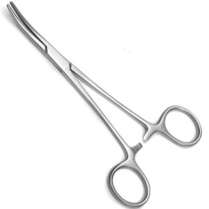Pensa hemostatica Crile-Rankin, curba