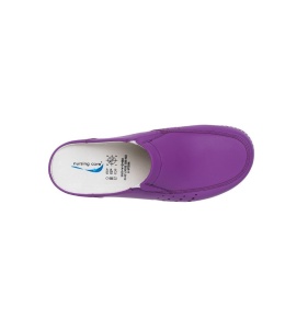 Saboti medicali din piele naturala, lavabili, Nursingcare Wash'Go Berlin, violet - Img 3