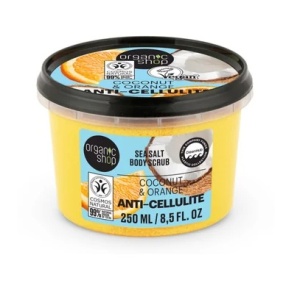 Scrub de corp anticelulitic Organic Shop Coconut & Orange, 250ml