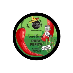 Scrub de corp cu efect de incalzire Organic Shop Ruby Pepita Cayenne, Por Favor 300 ml - Img 2