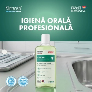Apă de gură mentolată cu clorhexidină, 500 ml KLINTENSIV - Img 3