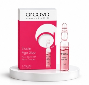 Arcaya Elastin Age Stop - Fiole antirid cu elastina pentru fermitate si elasticitate, 5 buc x 2 ml