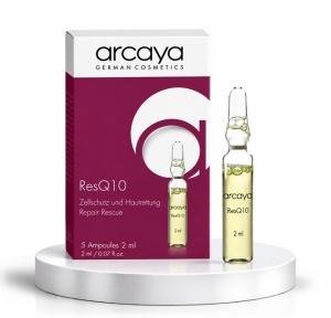 Arcaya ResQ10 - Fiole anti-aging cu Coenzima Q10 pentru revitalizare, hidratare si reducerea aspectului ridurilor, 5 buc x 2 ml