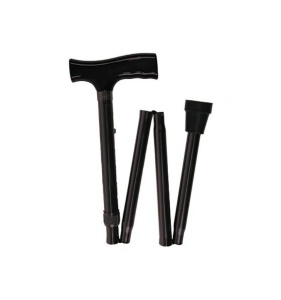 Baston pliabil din aluminiu maner in T, negru - RP145 - Img 3