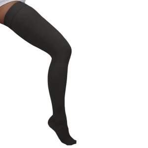 Ciorapi medicali compresie medie, pana la coapsa, cu varf inchis, 18-22 mmHg, negru - ARS11A