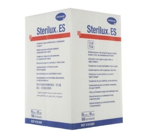 Comprese nesterile din tifon Sterilux ES, 10 x 10 cm