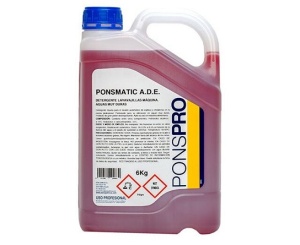 Detergent lichid spalare automata vase, pentru apa foarte dura Ponsmatic A.D.E - 6L