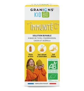 LGN Kid Bio Immunite – Sirop pentru imunitate cu aroma de banana, 125 ml – Granions Franta